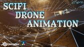 3D Bilim Kurgu Drone Tanıtım Animasyonu