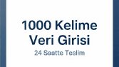 1000 Kelimeye Kadar Hızlı ve Hatasız  Veri Girişi 
