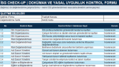 İSG Check-Up | Doküman ve Uygunluk Kontrol Formu
