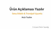 ürün açıklaması