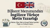 Bilkent Mezunundan Metin Yazarlığı