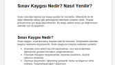 Sınav Kaygısı - Makale Yazısı