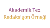 Akademik Metin Redaksiyonu ve Biçimlendirme Çalışması