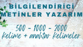 Bilgilendirici metinler yazarım