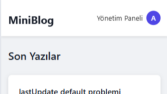 Yönetim Paneli Destekli Blog Sistemi (Admin Girişli)