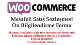 Woocommerce Mesafeli Satış Sözleşmesi Eklentisi