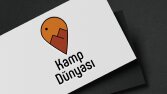 Kamp Dünyası konsept logo tasarımı.