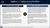 İngilizce - Türkçe Örnek Çeviri Çalışması