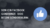 Facebook gönderiniz için beğeni gönderebilirim 