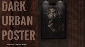Dark Urban Poster Tasarımı – Modern & Minimal Konsept