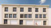 Bitişik sıralı villa cephe tasarımı, V-ray render
