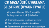 Masaüstü Uygulamalarınızı(Küçük Çaplı) Uygun Fiyatta Yaparım