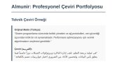 Almunir: Akademik ve Teknik Profesyonel Çeviri (TR-AR-EN)"