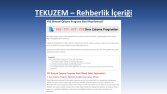 TEKUZEM – Rehberlik İçeriği