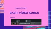 Yaptığım basit kesme, kırpma, blur, ses efektleri.