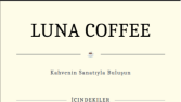 Luna Coffee - Minimalist Kahve Menüsü Tasarımı