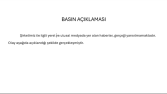Şirket basın açıklaması