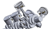 V6 3.0L Motor – Piston & Krank Mekanizması Montaj Tasarımı