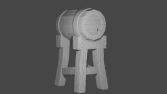 3D modelleme & Texture - Fıçı modeli