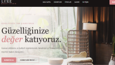 LUXÉ Beauty Studio adında güzellik salonu web sitesi 