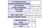 YDS-İngilizce Puanım