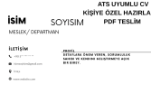 Profesyonel ve ATS Uyumlu CV Tasarımı