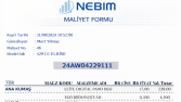 İş Emri ve Ön Maliyet Raporları