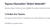 Nakliyat Firması İçin SEO Uyumlu Blog Yazısı