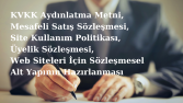 Web Sitelerinin Sözleşmesel Alt Yapısını Oluşturuyorum.