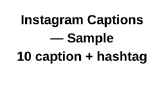 Instagram açıklaması örneği (10 caption + hashtag)