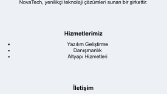 NovaTech Kurumsal Web Sitesi – Teknoloji Şirketi