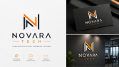 Novara Tech - Modern Teknoloji Logo Tasarımı