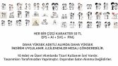 Aşk Temalı Ürünler İçin Wedding Couple Çizgi Karakterler