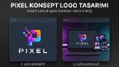 Dijital Ajans ve İçerik Üreticileri İçin Logo (PIXEL)