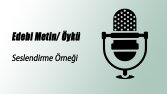Edebi Metin / Öykü Seslendirme Örneği