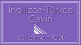 İngilizce-Türkçe Çeviri