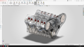 V6-DOHC Motor tasarım ,montaj, animasyon