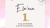 Doğum günü davetiyesi