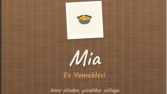 Mia Ev Yemekleri - Skeuomorphism Menü Tasarımı