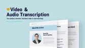 Video & Ses Transkripsiyonu