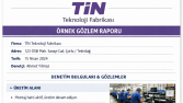 Üretim ve ürün saha kontrolü sunarım 