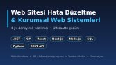 Kurumsal Web Sistemleri: .NET, React ve SQL