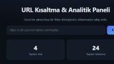 Dinamik URL Kısaltma ve Tıklama Analitiği Paneli
