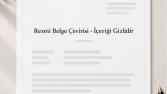 Resmi Belge Düzenlemesi