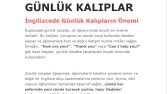 İngilizcede Günlük Kalıpların Önemi