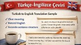 Türkçe–İngilizce Kısa Metin Çevirisi