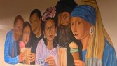 Duvar resmi, yağlı boya, karakalem