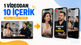 podcast ve uzun videolarınızdan kısa içerikler üretirim