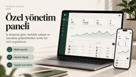 özel yönetim paneli ve web uygulaması geliştiririm