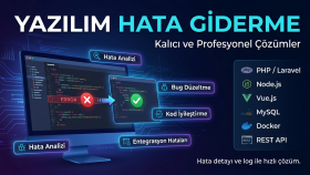 PHP, Laravel, Node.js ve Vue.js hatalarını gidereceğim